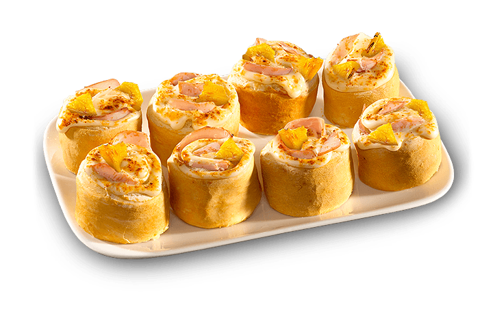 Pizza-Brötchen Tropical Turkey